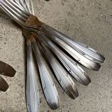 Silver metal cutlery art deco 63 pieces