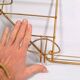 Golden wall coat rack