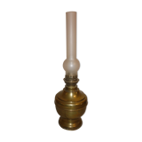 Old electrified brass kerosene lamp