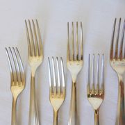 6 fourchettes Apollo en métal argenté poinçonnées 2106245