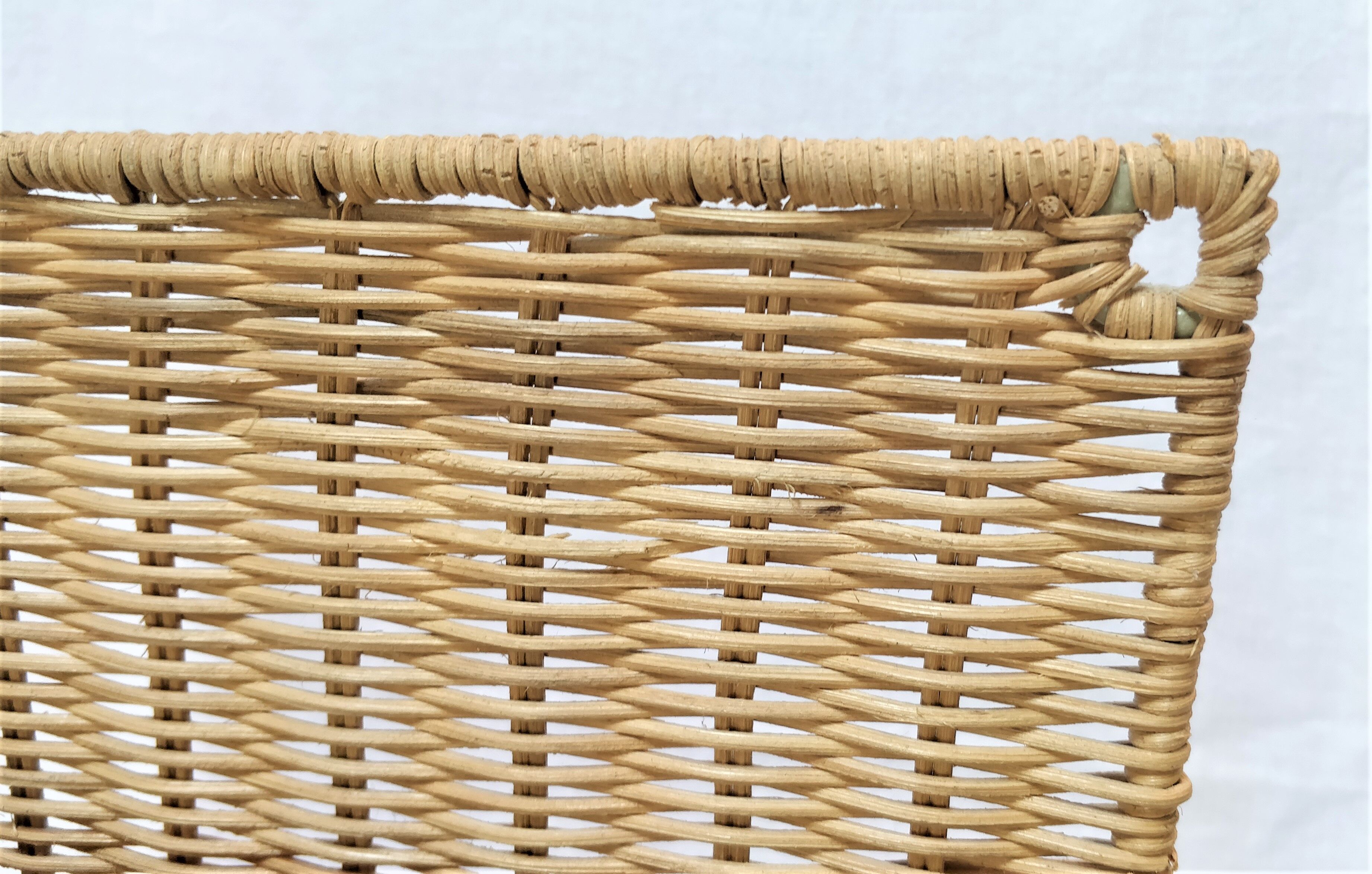 Rattan office organizer