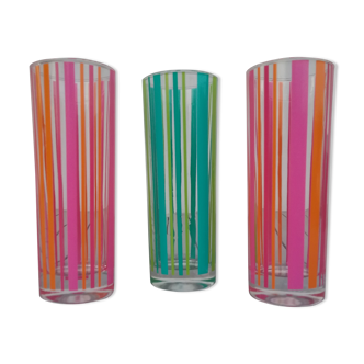 3 verres bi color  format orangeade