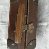 Old metal cardboard suitcase