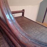 Coiffeuse en rotin avec son tabouret