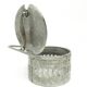 Basket sugar bowl, postmodernism, nickel-plated brass, Poland, 1960s