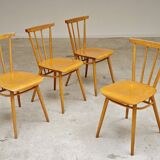 Set of 4 wooden dining chairs by Tatra Nabytok 1960