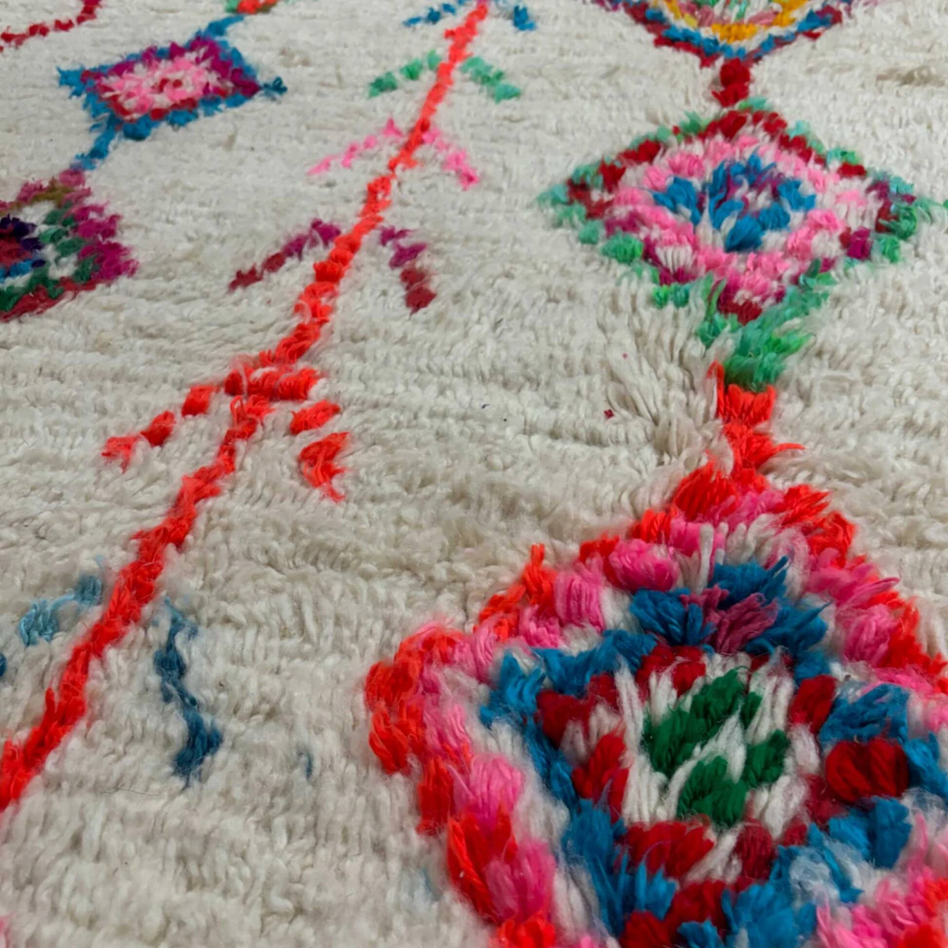 Colorful Azilal Berber Rug • Multicolored diamond patterns