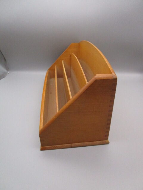 Old letter holder in blond wood