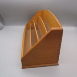 Old letter holder in blond wood