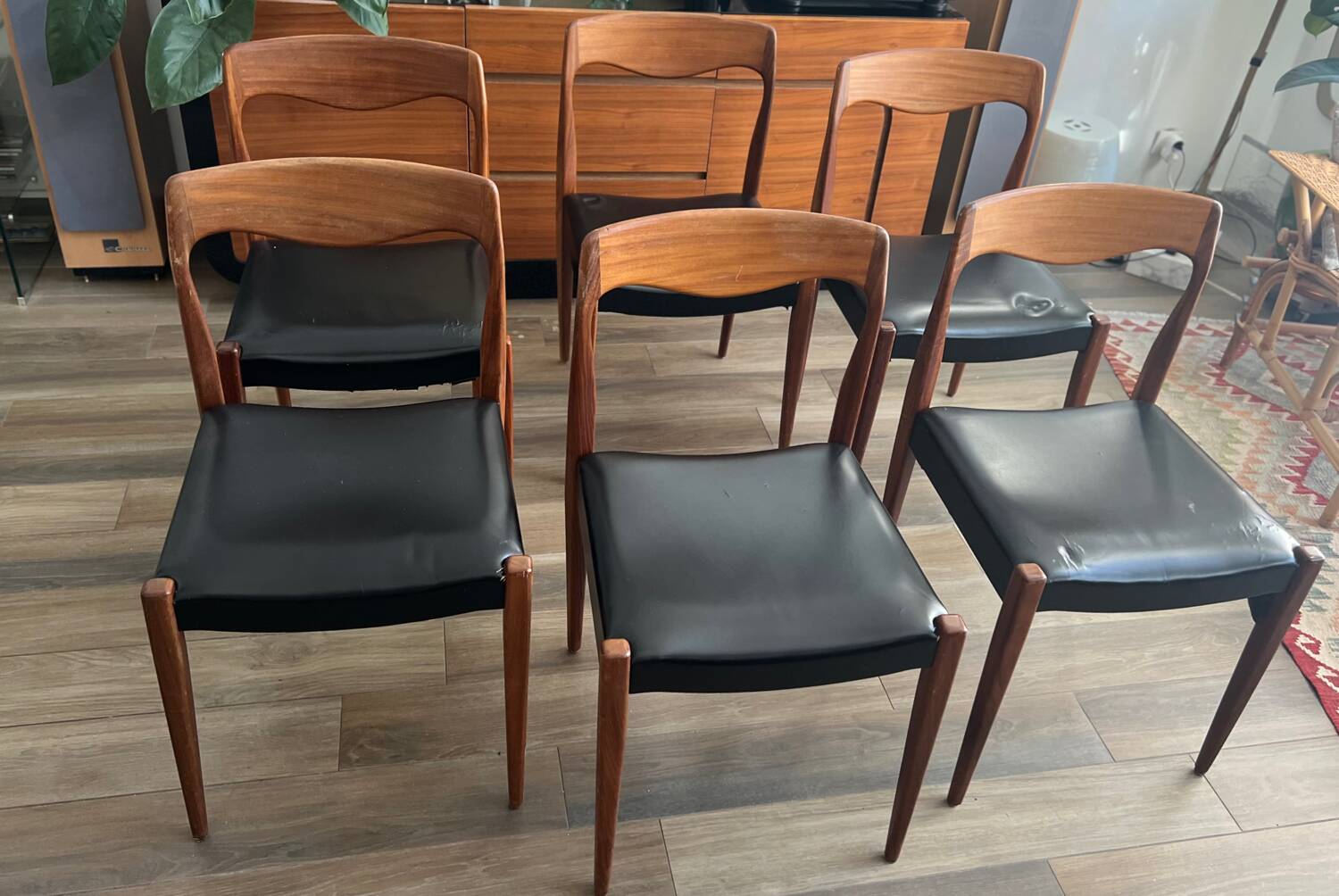 Set of 6 Roche Bobois chairs, 1960