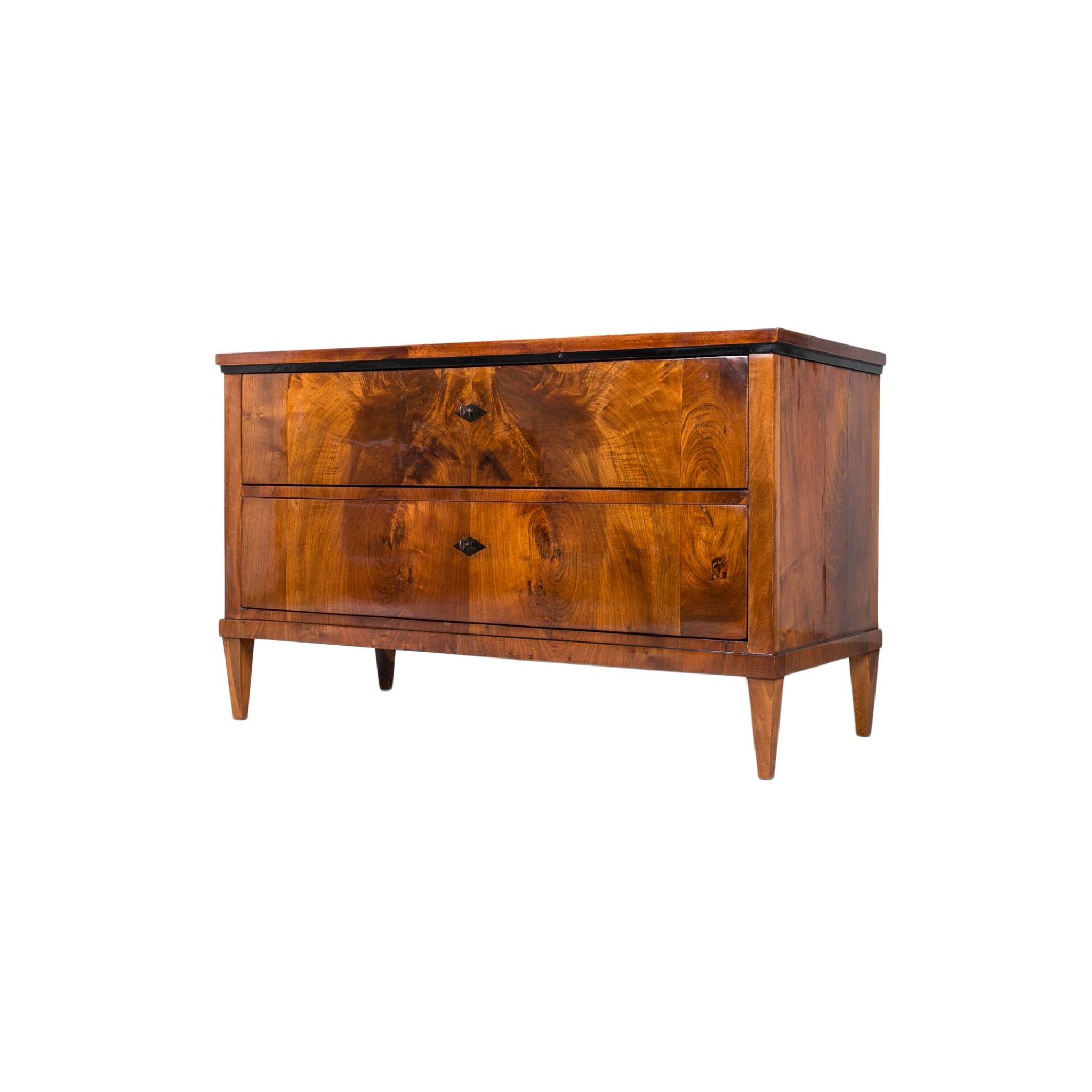 19th Century German Walnut Chest of Drawers – Fully Restored, French Polish