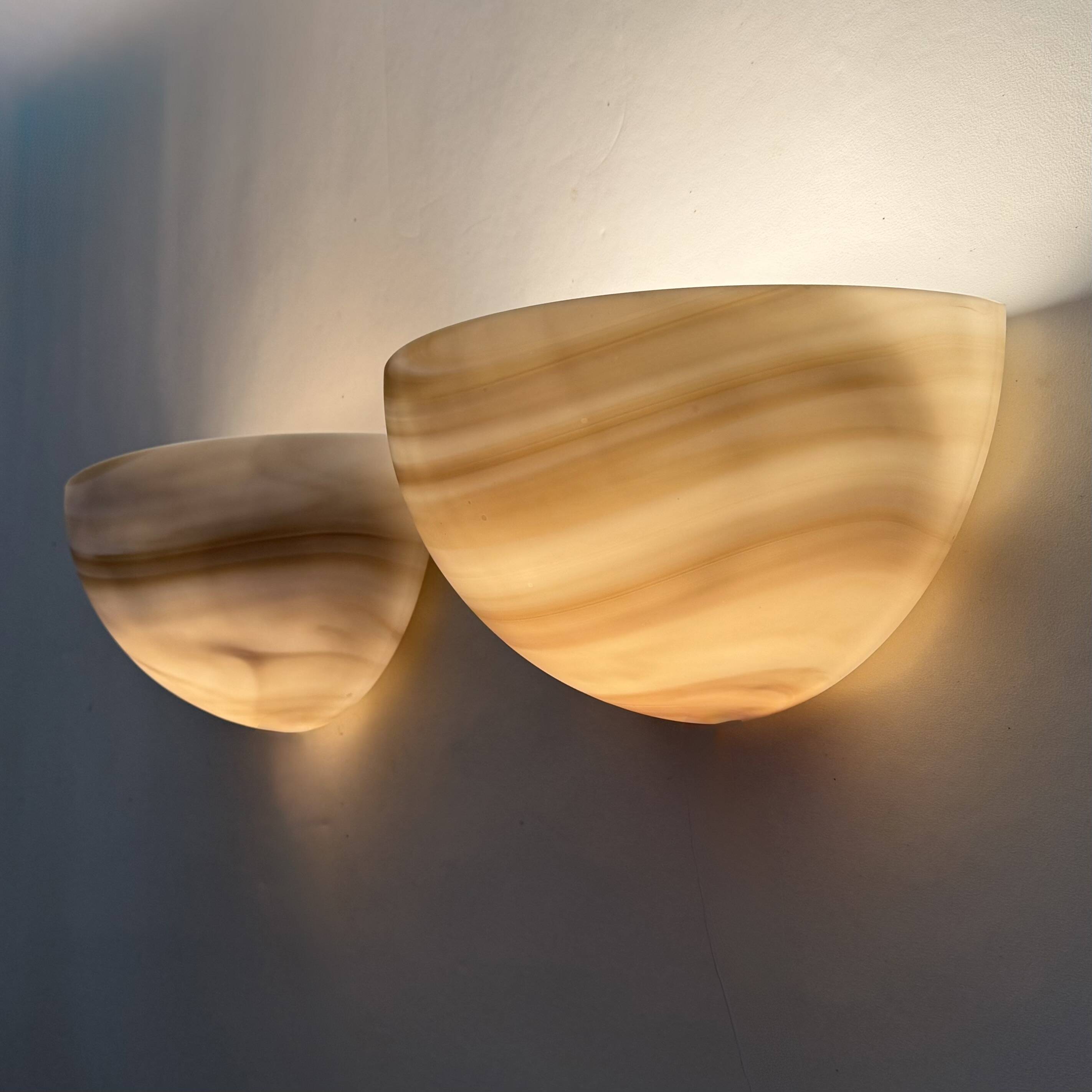 Set of 2 large Peil & Puzzler Carrara wall lamps sconce , 1970s