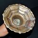 Antique bronze candlestick 18th century octagonal carved chandelier Louis XIV 23.5 cm