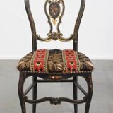Antique French Napoleon III Chair Inlaid with Mother-of-Pearl