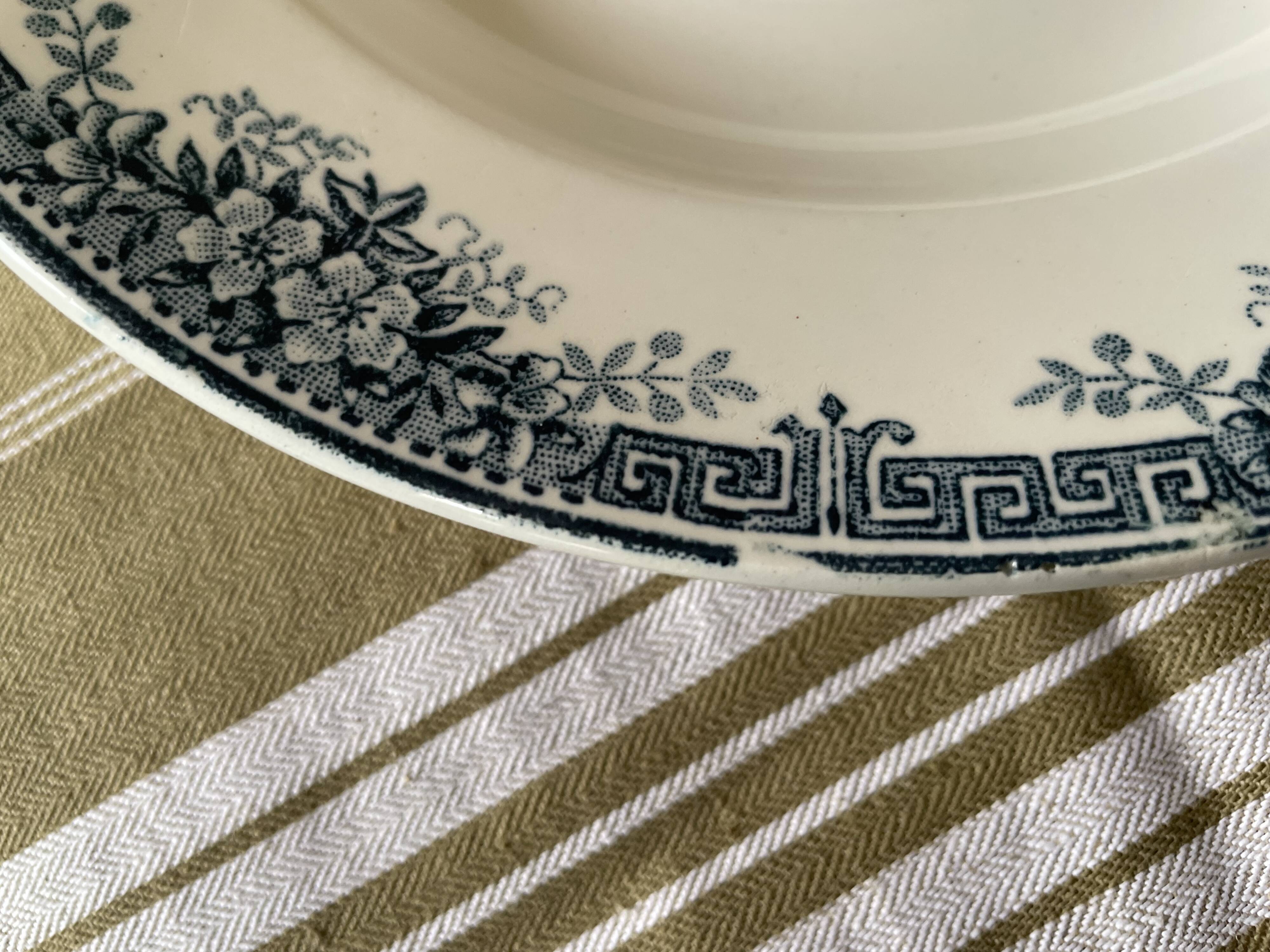 Mismatched ironstone plates