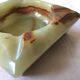 Cendrier carré et biseauté art deco en onyx vert et marron