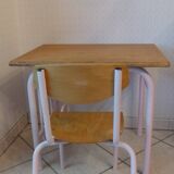 Desk with door satchel and chair