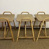 Bamboo and rattan side table / end table