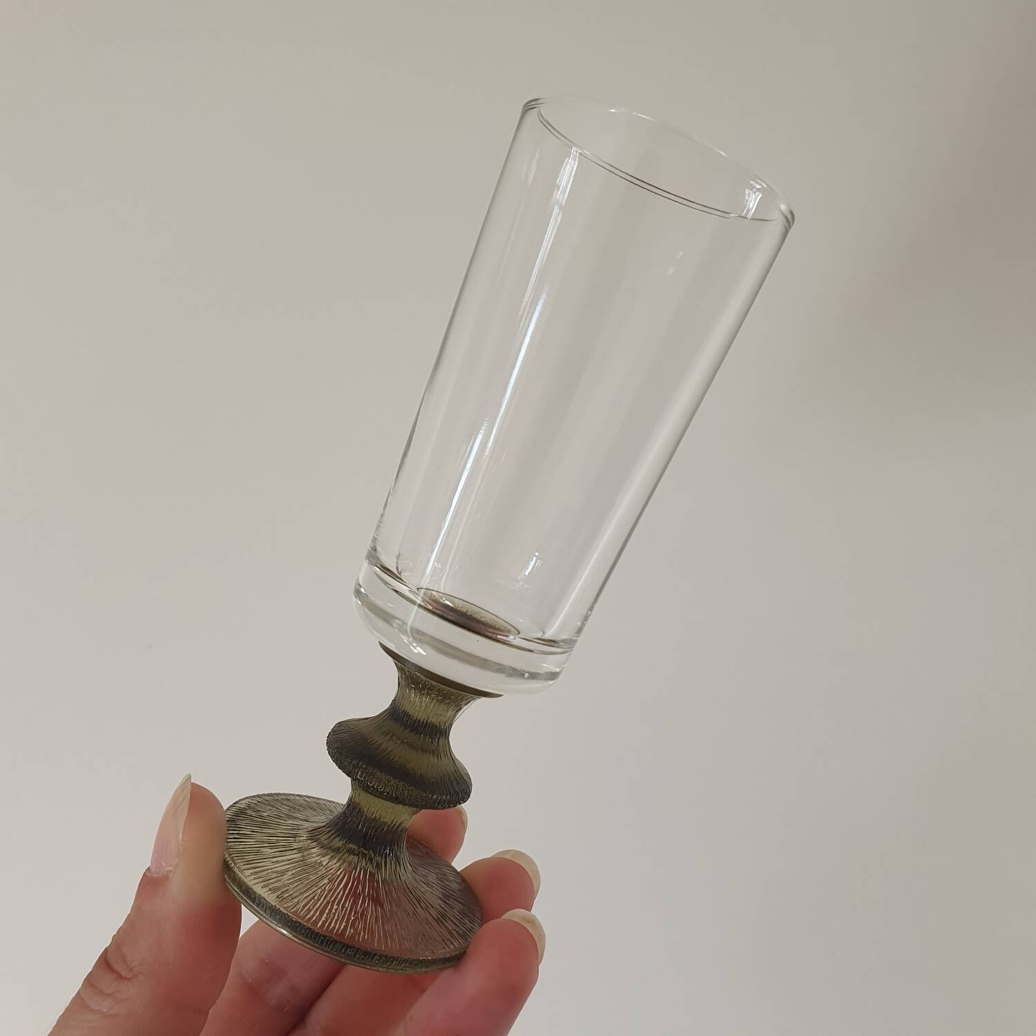 6 small green foot flutes in the Timo Sarpaneva style