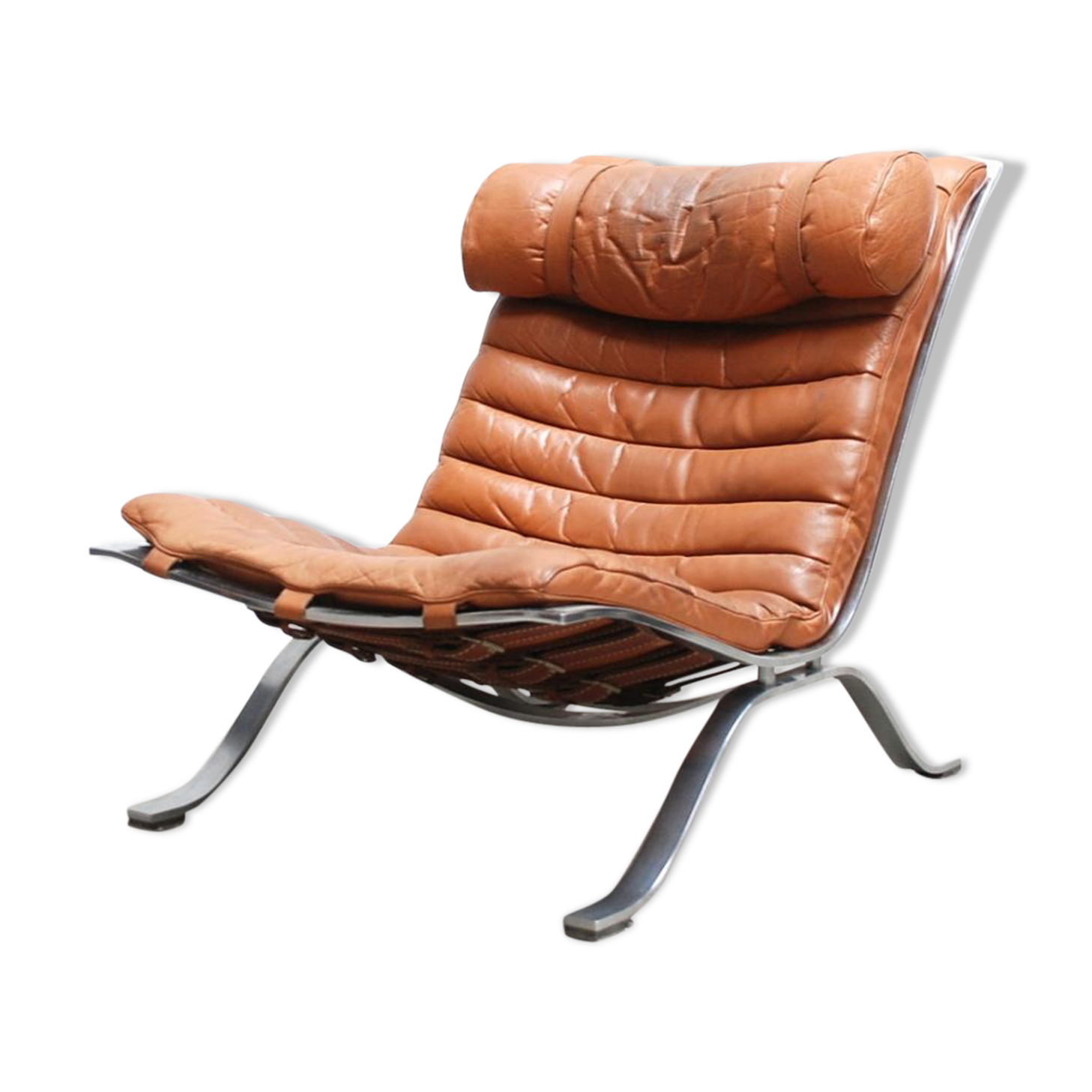 ARI Cognac Leather Armchair by Arne Norell