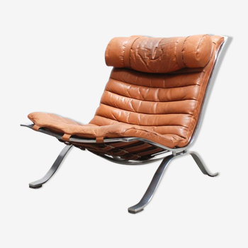 ARI Cognac Leather Armchair by Arne Norell