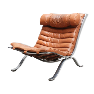 ARI Cognac Leather Armchair by Arne Norell