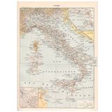 Old map Italy 1897
