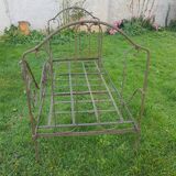 Bench bed metal fine XIX th 1 place 80 x 190