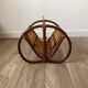 Porte-revues rotin vintage