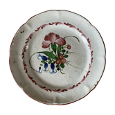 18th century plate in earthenware, eastern France