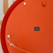 Miroir vintage 1970 plastique orange Salc