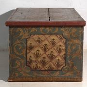 Antique wedding chest painted in pine – Austro-Hungarian Empire, Year 1775