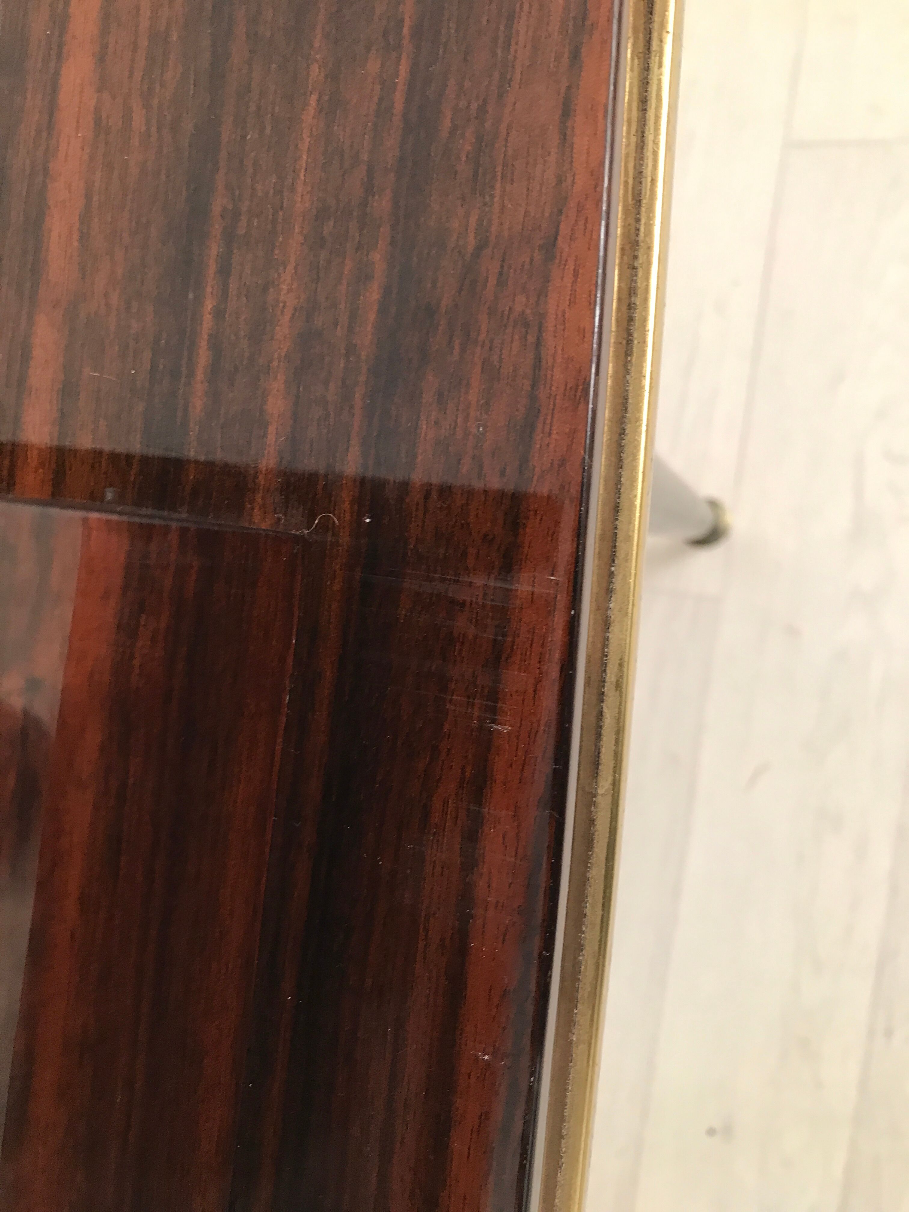Chevet années 50-60 vintage en formica vernis laqué et pieds compas