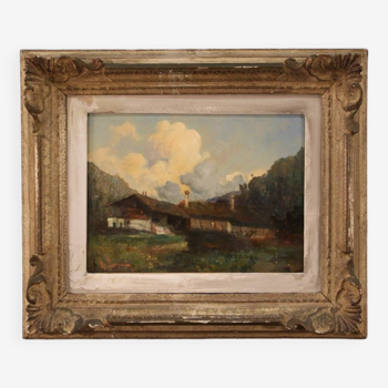 Peinture de paysage de montagne du 20ème siècle