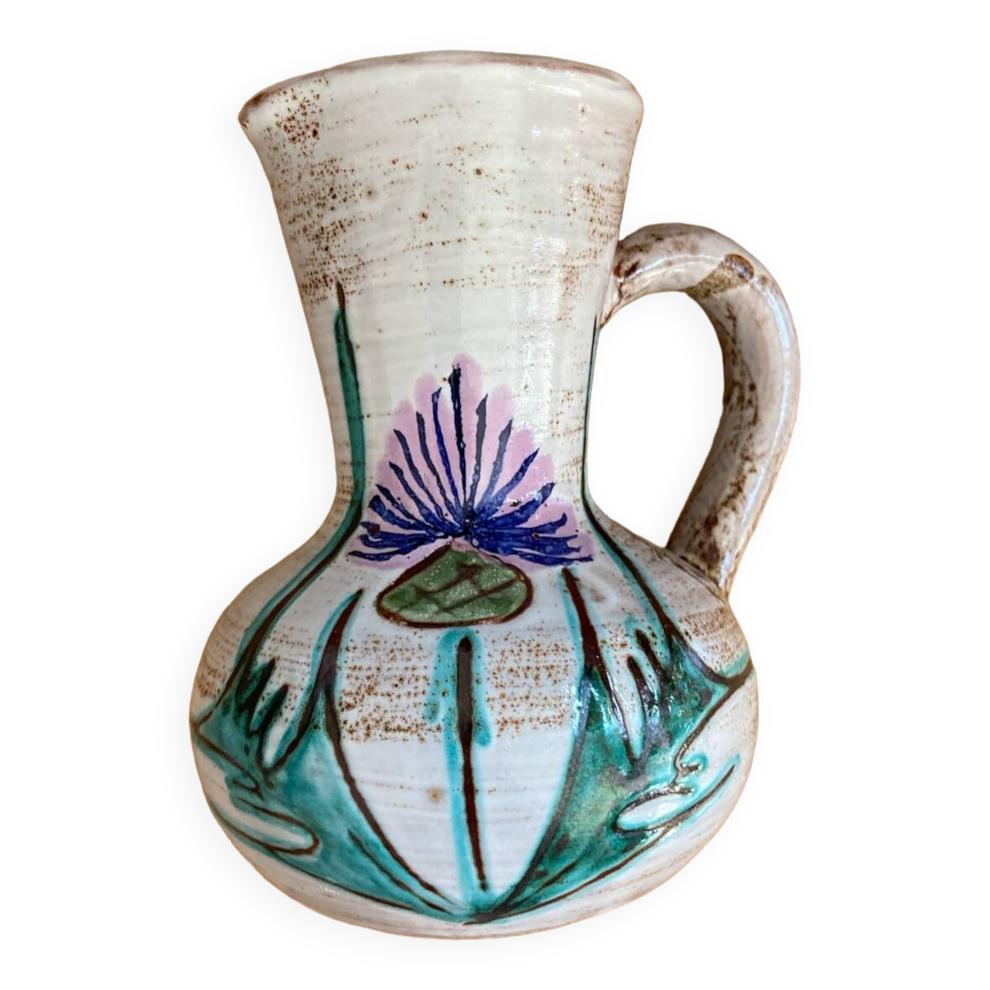 Small thistle pitcher Vallauris