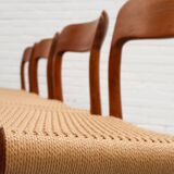 Niels Möller Model 75 Paper Cord Dining Chairs
