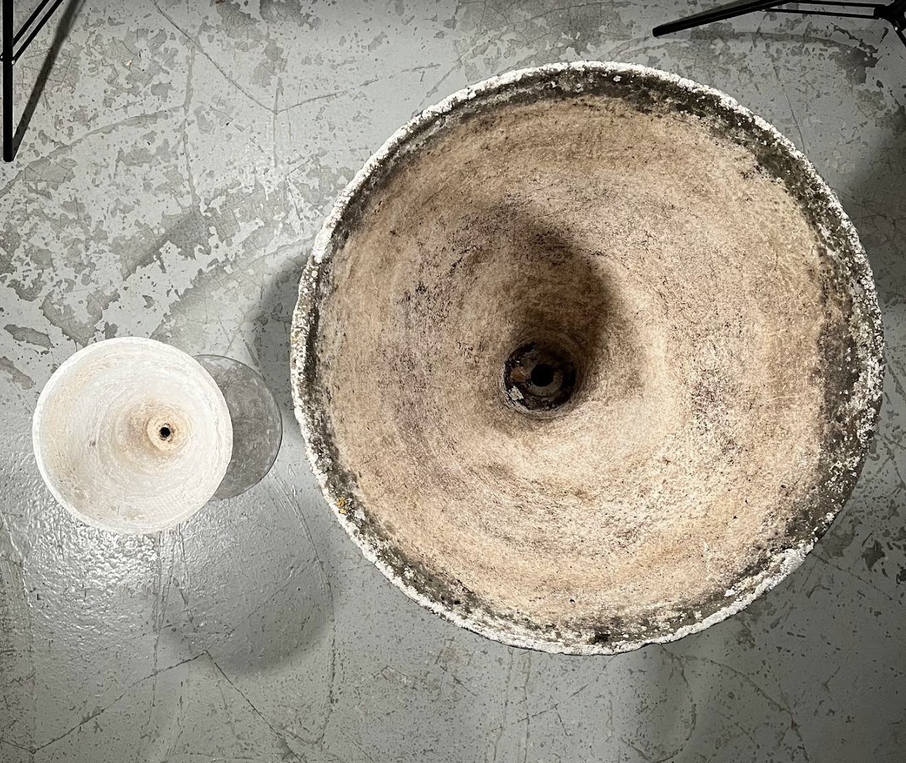 Willy Guhl and Antonn Bee diabolo planters for Eternit 1950s/60s