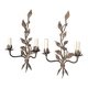 Pair of large wall sconces attributed to Maison Baguès, Paris, circa 1966.
