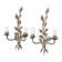 Pair of large wall sconces attributed to Maison Baguès, Paris, circa 1966.
