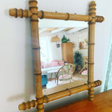 1900 mirror in light wood