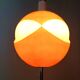 Space Age Orange and White Opaline Glass Pendant, Italy