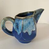 Enamelled ceramic pitcher signed alpho