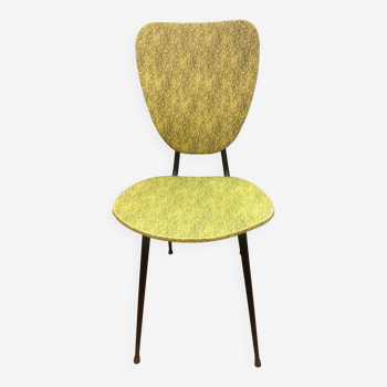 Yellow/black leatherette chair