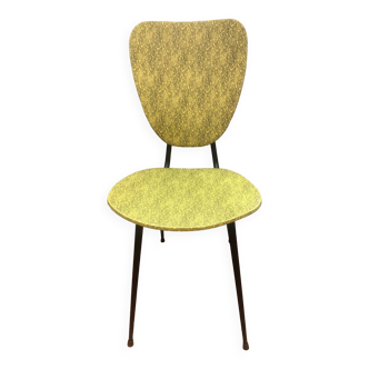 Yellow/black leatherette chair