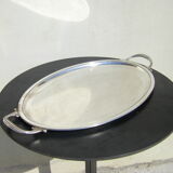 Serving tray, in silver metal