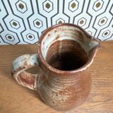 Sandstone pitcher signed Jeanne and Norbert Pierlot