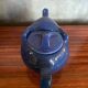 Antique elephant teapot blue ceramic vintage collection