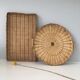 Plateau rond en paille