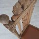 1930s, set of 4 Danish dining chairs, carved oak wood, furniture leather.