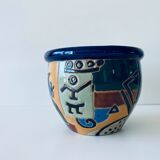 Cache pot ethnique en terre
